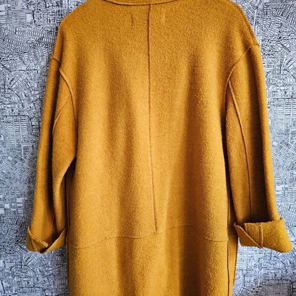 Women’s Zara Basic Overcoat in Mustard - Picture 2 of 3
